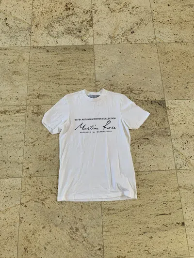 Pre-owned Martine Rose Logo Tee In White