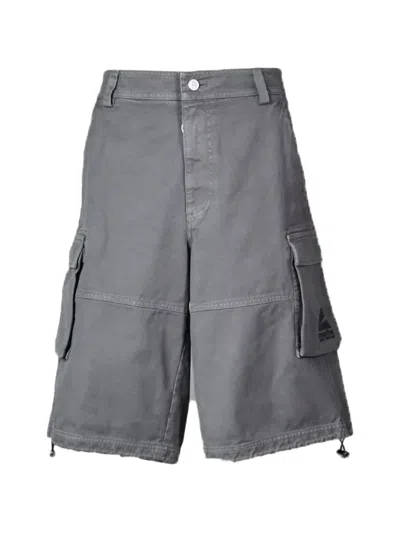 Martine Rose Logo-print Cargo Shorts In Gray