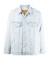 Martine Rose Logo-print Denim Jacket In Multi