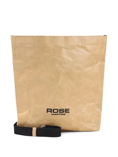 Martine Rose Foldable Small Nude Polyvinyl Chloride Shoulder Bag