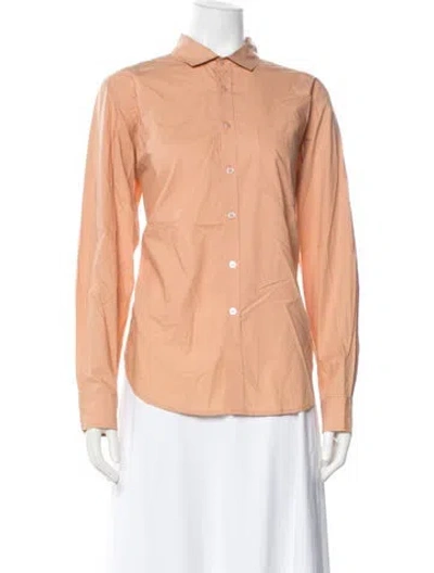 Pre-owned Martine Rose Long Sleeve Button-up Top In Orange