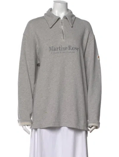 Pre-owned Martine Rose Long Sleeve Sweatshirt In Gray