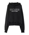 Martine Rose Black Shrunken Hoodie In Black