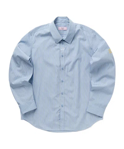 Martine Rose Long-sleeved Shirt In Blue