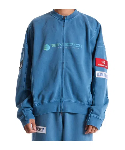 Martine Rose Long-sleeved Sweatshirt In Blue