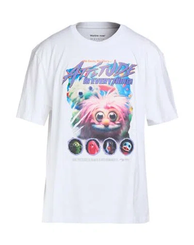 Martine Rose Man T-shirt White Size Xl Cotton