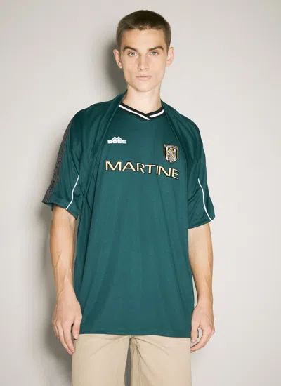 Martine Rose Men Celebration Football T-shirt In Green