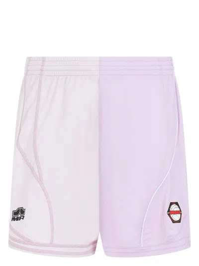 MARTINE ROSE MEN'S HALF & HALF FOOTBALL SHORTS