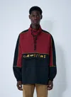 Martine Rose Black Lace Up Logo-embroidered Shell Sweatshirt Xl In Multi