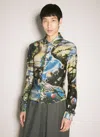 Martine Rose Printed Stretch Shirt In Multicolor