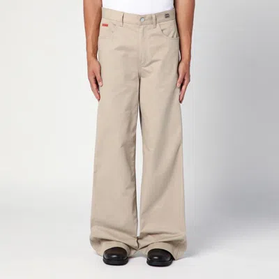 Martine Rose Men's Sport Chino Jeans In Cream