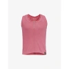 MARTINE ROSE DOUBLE-LAYERED REGULAR-FIT STRETCH-WOVEN-BLEND TOP