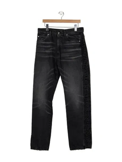 Pre-owned Martine Rose Mid-rise Straight Leg Jeans In Black