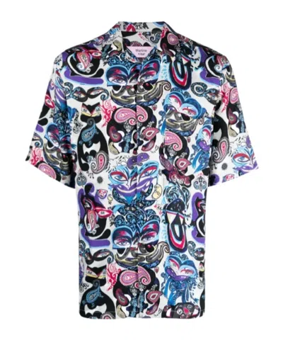 Martine Rose Mix-print Short-sleeve Shirt In Multi