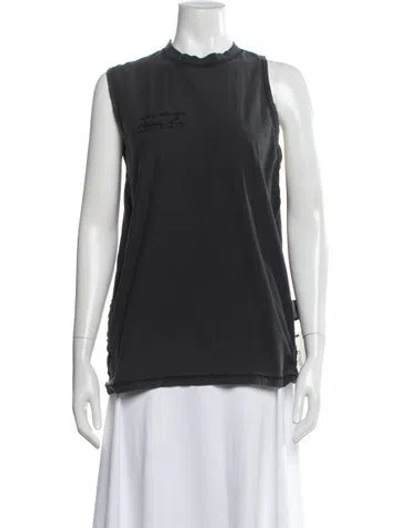 Pre-owned Martine Rose Mock Neck Sleeveless Top In Gray