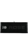 Martine Rose Monogram-embroidered Gym Towel (100 Cm X 40 Cm) In Black