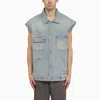 Martine Rose Men's Multi-pocket Denim Waistcoat