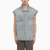 Martine Rose Men's Multi-pocket Denim Waistcoat