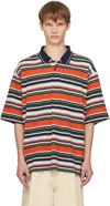 Martine Rose Oversized Striped Polo Shirt In Multi