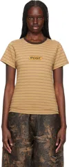Martine Rose Multicolor Shrunken T-shirt In Mul Multicolour Stri