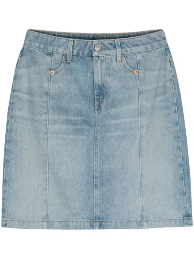 MARTINE ROSE NARROW DENIM MINISKIRT