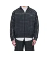 Martine Rose Lightweight Polyamide Jacket With Modern Plaid Pattern In Black