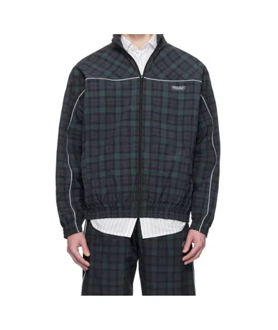 MARTINE ROSE NAVY  GREEN OVERSIZED TRACK JACKET