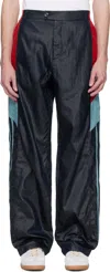 Martine Rose Men Color-block Sports Trousers In Blue