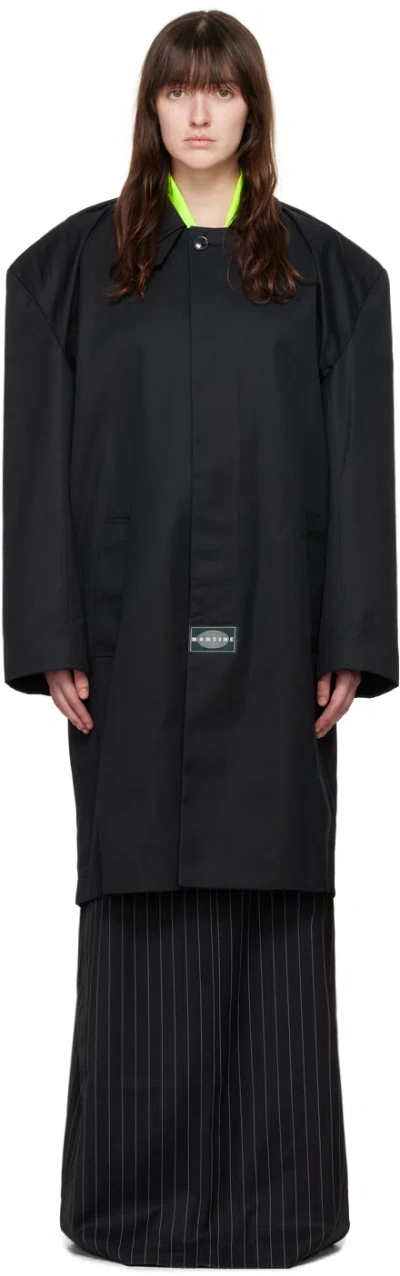 Martine Rose Navy Rider Coat In Dark Navy