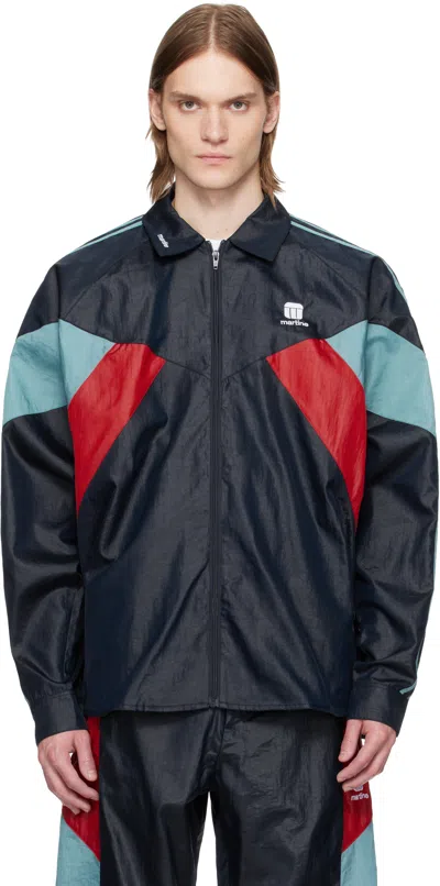 MARTINE ROSE NAVY SHIRT TRACK JACKET