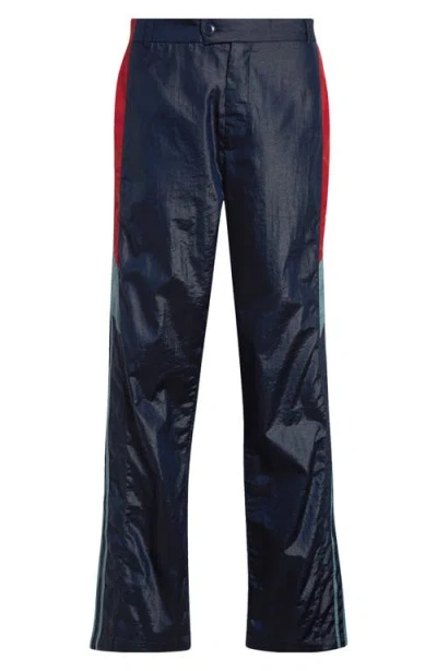 Martine Rose Nylon Track Pants In Blue Navy
