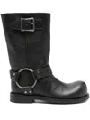 Martine Rose O-ring Biker Boots In Black