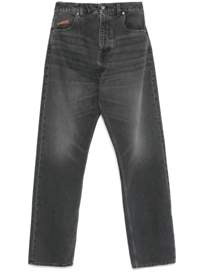 Martine Rose Open Fly Jeans In Black