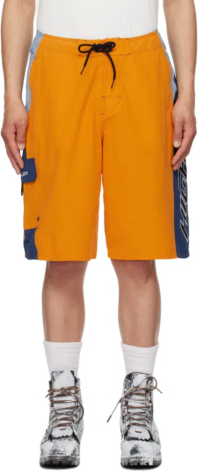Martine Rose Orange & Navy Board Swim Shorts