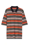 Martine Rose Oversize Stripe Polo In Red