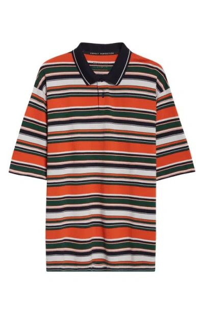 Martine Rose Oversize Stripe Polo In Red