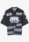 Martine Rose Oversized Hockey T-shirt Graphic Print In Black