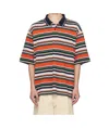 Martine Rose Oversized Striped Polo Shirt In Multi