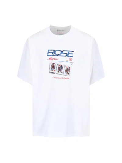 MARTINE ROSE OVERSIZED T-SHIRT "PLAYING CARDS" - WHITE