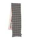 Martine Rose Padded Check Scarf In Gray
