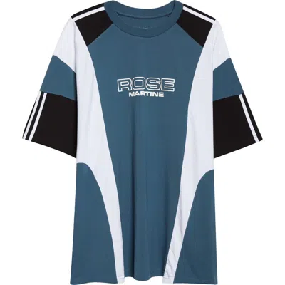 MARTINE ROSE MARTINE ROSE PANELED OVERSIZE LOGO T-SHIRT