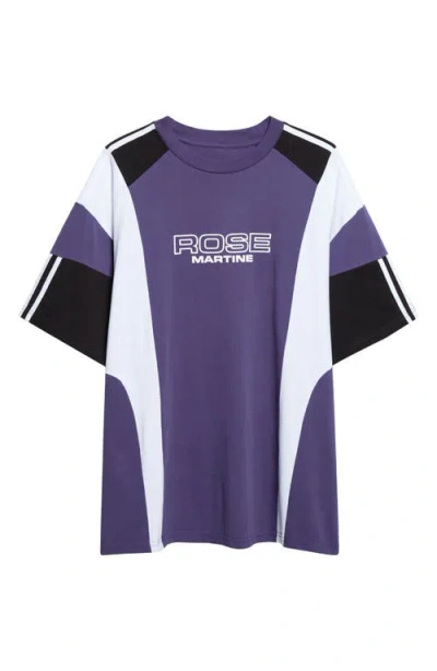 MARTINE ROSE MARTINE ROSE PANELED OVERSIZE LOGO T-SHIRT