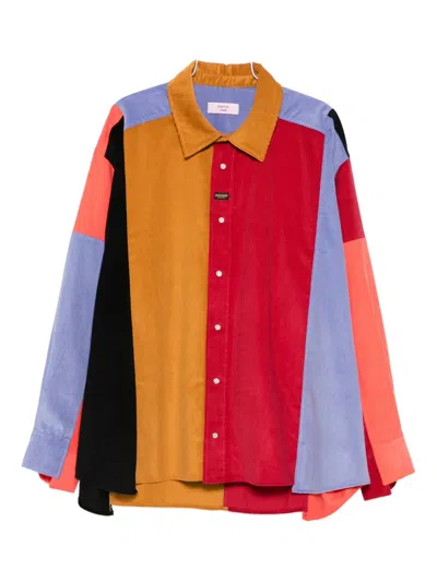 Martine Rose Panelled Corduroy Shirt In Multi