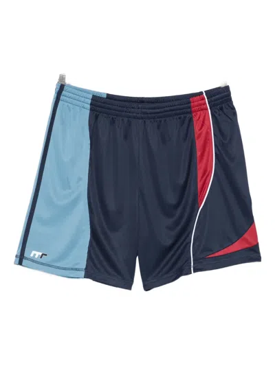 Martine Rose Panelled Football Shorts In Blue