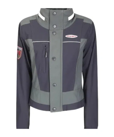 Martine Rose Panelled Logo-patch Jacket In Black