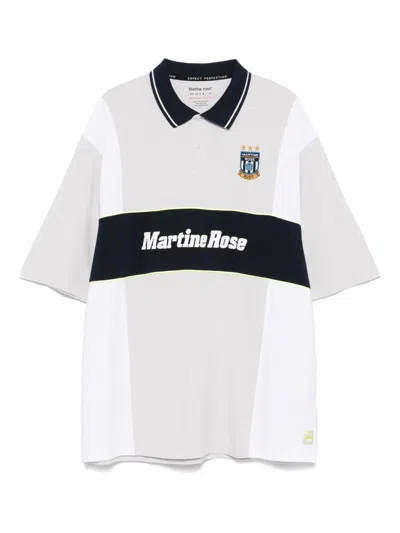 Martine Rose Panelled Polo Shirt In Grey