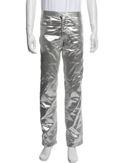 Pre-owned Martine Rose Pants In Grey/silver