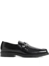 Martine Rose Leather Loafers With Square Toe In Black