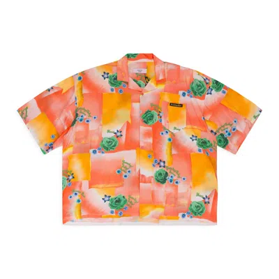 Martine Rose Pink Boxy Hawaiian Button-down Shirt In Brown
