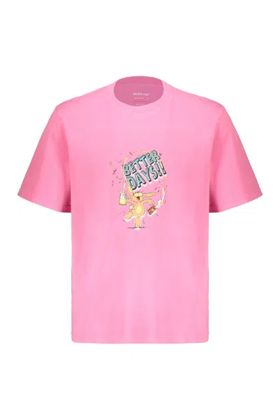 Martine Rose Pink T-shirt With Creative Design And Comfort